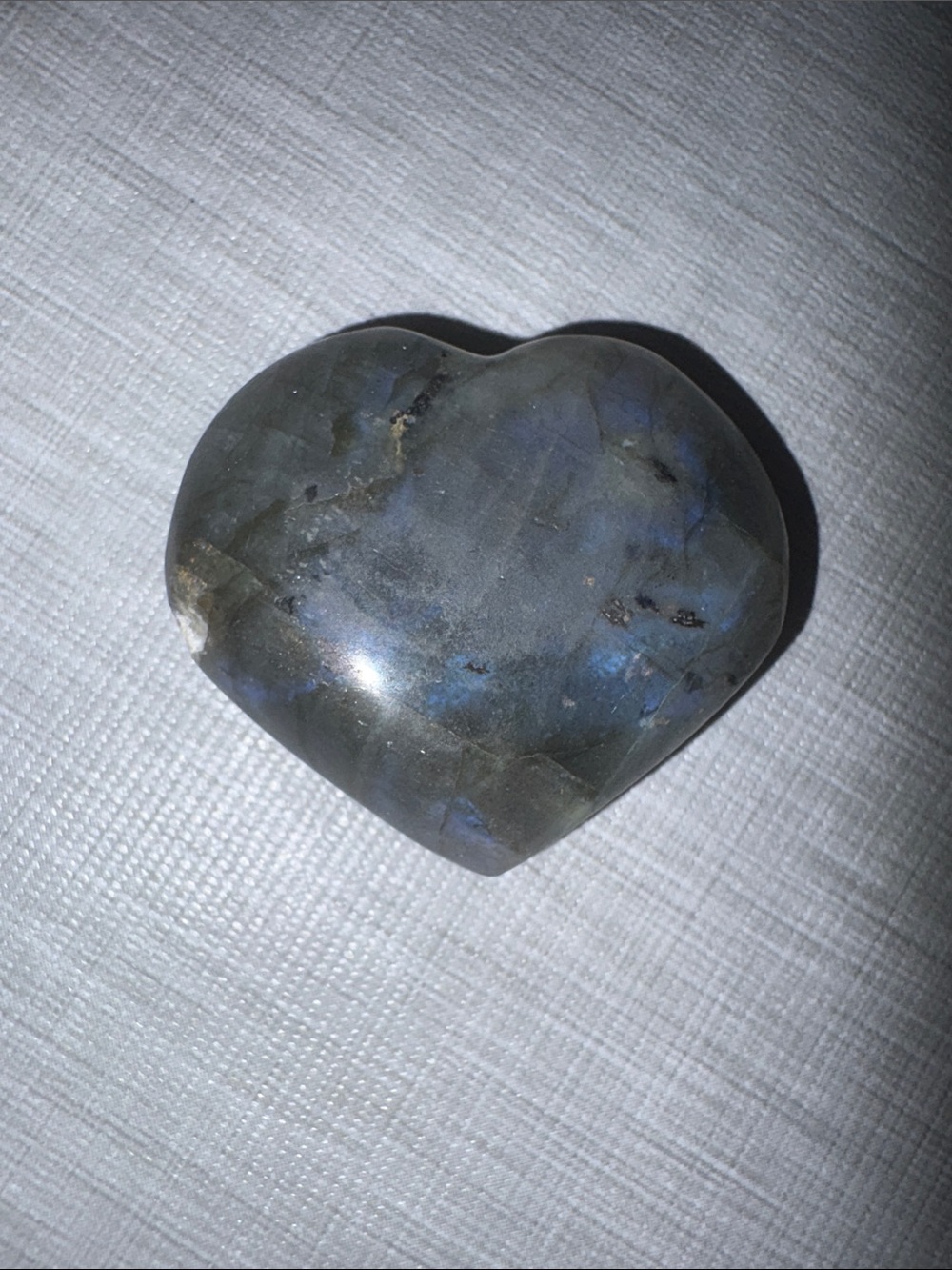 Labradorite beautiful heart lucky stone to predict the future 🩵💙💜